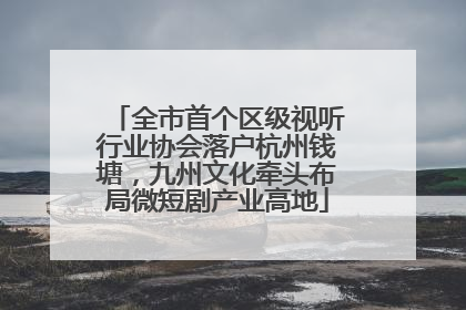 全市首个区级视听行业协会落户杭州钱塘，九州文化牵头布局微短剧产业高地