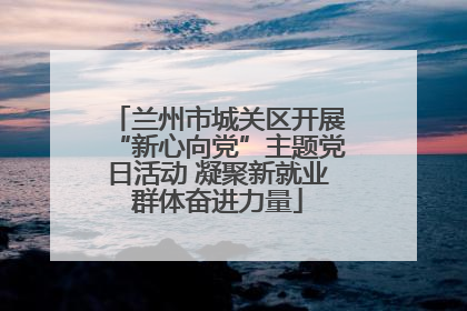 兰州市城关区开展“新心向党”主题党日活动 凝聚新就业群体奋进力量
