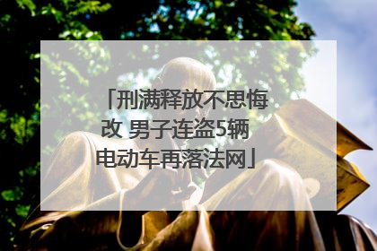 刑满释放不思悔改 男子连盗5辆电动车再落法网