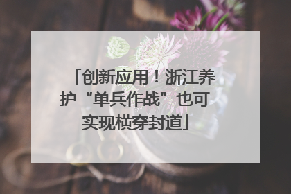 创新应用！浙江养护“单兵作战”也可实现横穿封道