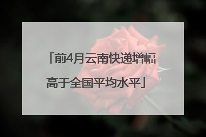 前4月云南快递增幅高于全国平均水平