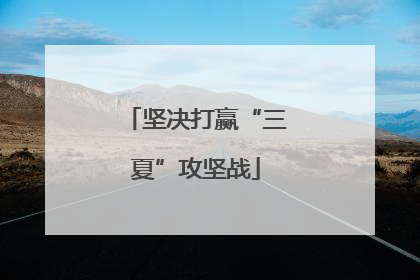 坚决打赢“三夏”攻坚战