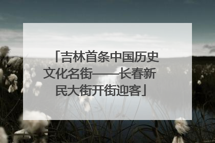 吉林首条中国历史文化名街——长春新民大街开街迎客