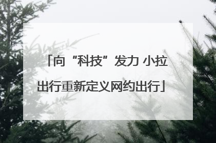 向“科技”发力 小拉出行重新定义网约出行