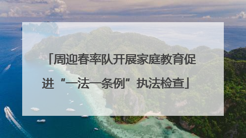周迎春率队开展家庭教育促进“一法一条例”执法检查