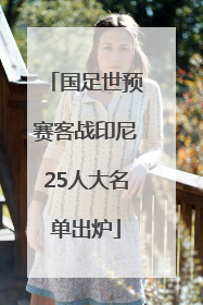 国足世预赛客战印尼25人大名单出炉