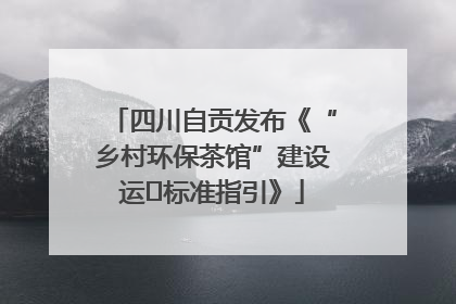 四川自贡发布《“乡村环保茶馆”建设运⾏标准指引》