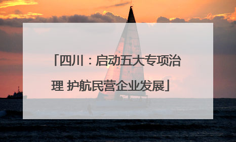 四川：启动五大专项治理 护航民营企业发展