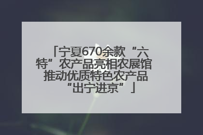 宁夏670余款“六特”农产品亮相农展馆 推动优质特色农产品“出宁进京”