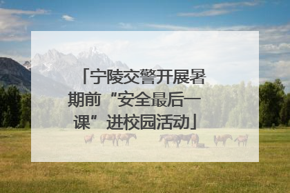 宁陵交警开展暑期前“安全最后一课”进校园活动