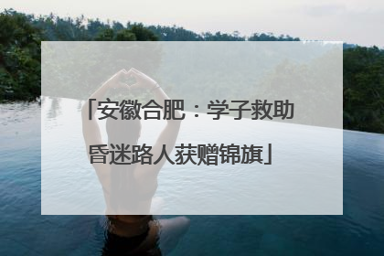 安徽合肥：学子救助昏迷路人获赠锦旗