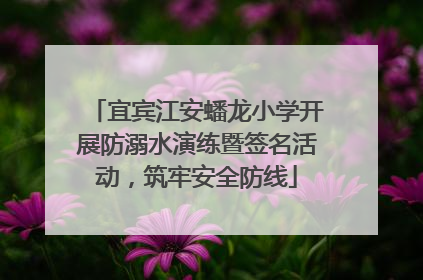 宜宾江安蟠龙小学开展防溺水演练暨签名活动，筑牢安全防线