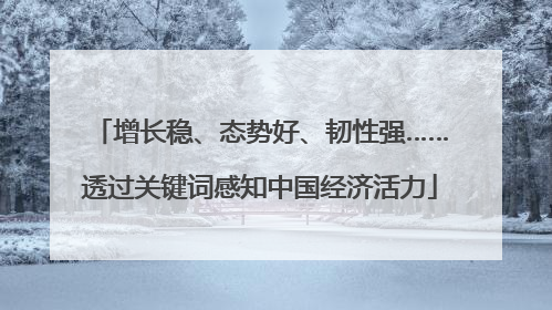 增长稳、态势好、韧性强……透过关键词感知中国经济活力