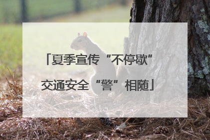 夏季宣传“不停歇” 交通安全“警”相随