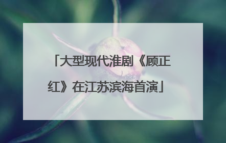 大型现代淮剧《顾正红》在江苏滨海首演