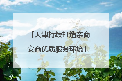 天津持续打造亲商安商优质服务环境