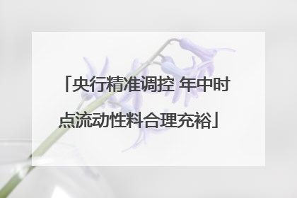 央行精准调控 年中时点流动性料合理充裕