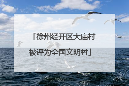 徐州经开区大庙村被评为全国文明村