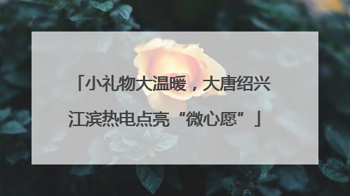 小礼物大温暖，大唐绍兴江滨热电点亮“微心愿”