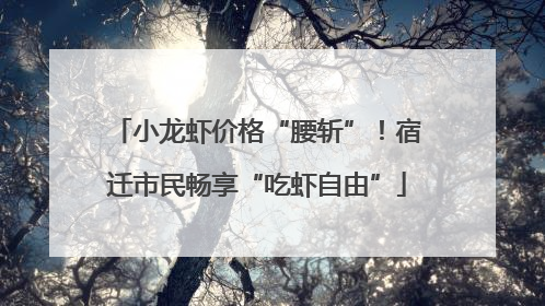 小龙虾价格“腰斩”！宿迁市民畅享“吃虾自由”
