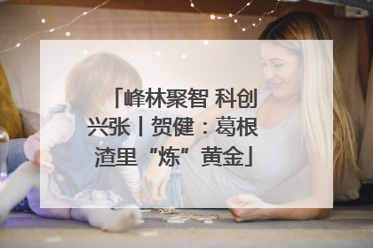 峰林聚智 科创兴张丨贺健：葛根渣里“炼”黄金