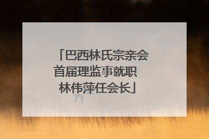 巴西林氏宗亲会首届理监事就职 林伟萍任会长
