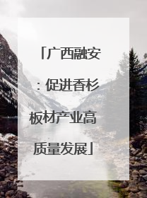 广西融安：促进香杉板材产业高质量发展