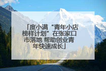 度小满“青年小店榜样计划”在张家口市落地 帮助创业青年快速成长
