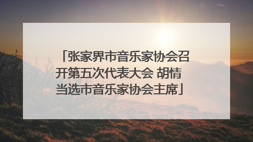 张家界市音乐家协会召开第五次代表大会 胡情当选市音乐家协会主席