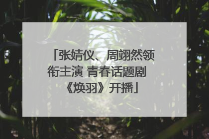 张婧仪、周翊然领衔主演 青春话题剧《焕羽》开播