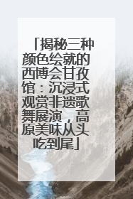 揭秘三种颜色绘就的西博会甘孜馆：沉浸式观赏非遗歌舞展演，高原美味从头吃到尾