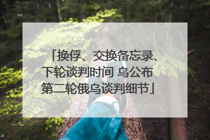 换俘、交换备忘录、下轮谈判时间 乌公布第二轮俄乌谈判细节