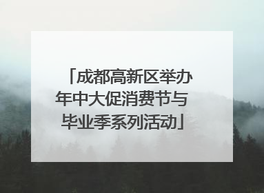成都高新区举办年中大促消费节与毕业季系列活动