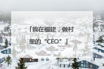 我在福建，做村里的“CEO”