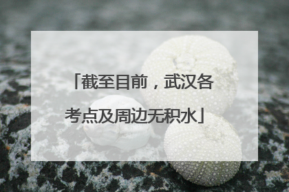 截至目前，武汉各考点及周边无积水