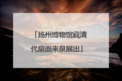 扬州博物馆藏清代扇面来泉展出