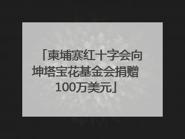 柬埔寨红十字会向坤塔宝花基金会捐赠100万美元