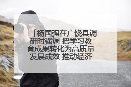 杨国强在广饶县调研时强调 把学习教育成果转化为高质量发展成效 推动经济稳健向好进中提质