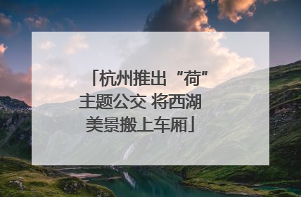 杭州推出“荷”主题公交 将西湖美景搬上车厢