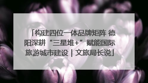 构建四位一体品牌矩阵 德阳深耕“三星堆+”赋能国际旅游城市建设｜文旅局长说