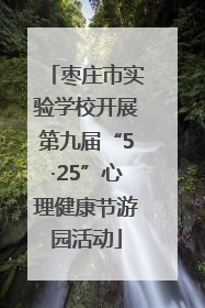 枣庄市实验学校开展第九届“5·25”心理健康节游园活动