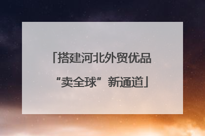 搭建河北外贸优品“卖全球”新通道