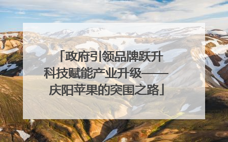 政府引领品牌跃升 科技赋能产业升级——庆阳苹果的突围之路