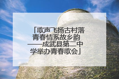歌声飞扬古村落 青春情系故乡韵——成武县第二中学举办青春歌会