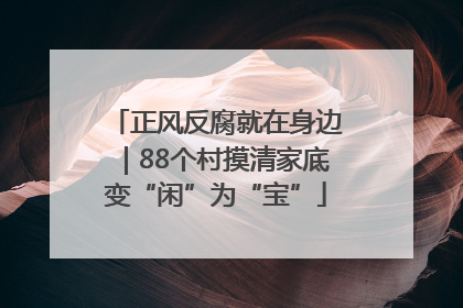 正风反腐就在身边｜88个村摸清家底变“闲”为“宝”