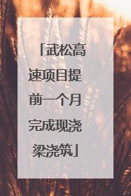 武松高速项目提前一个月完成现浇梁浇筑