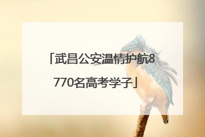武昌公安温情护航8770名高考学子