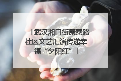 武汉湘口街康泰路社区文艺汇演传递幸福“夕阳红”