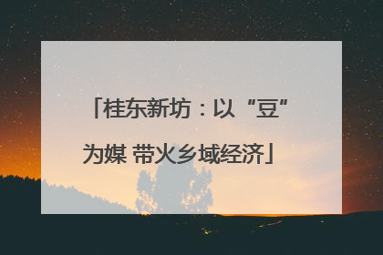 桂东新坊：以“豆”为媒 带火乡域经济
