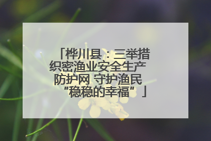 桦川县：三举措织密渔业安全生产防护网 守护渔民“稳稳的幸福”